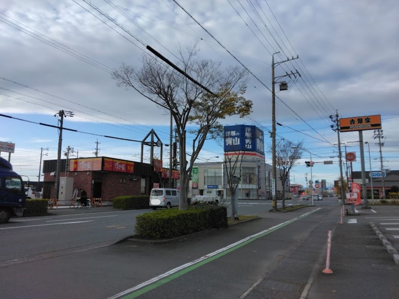 牛丼すき家袋井川井店道