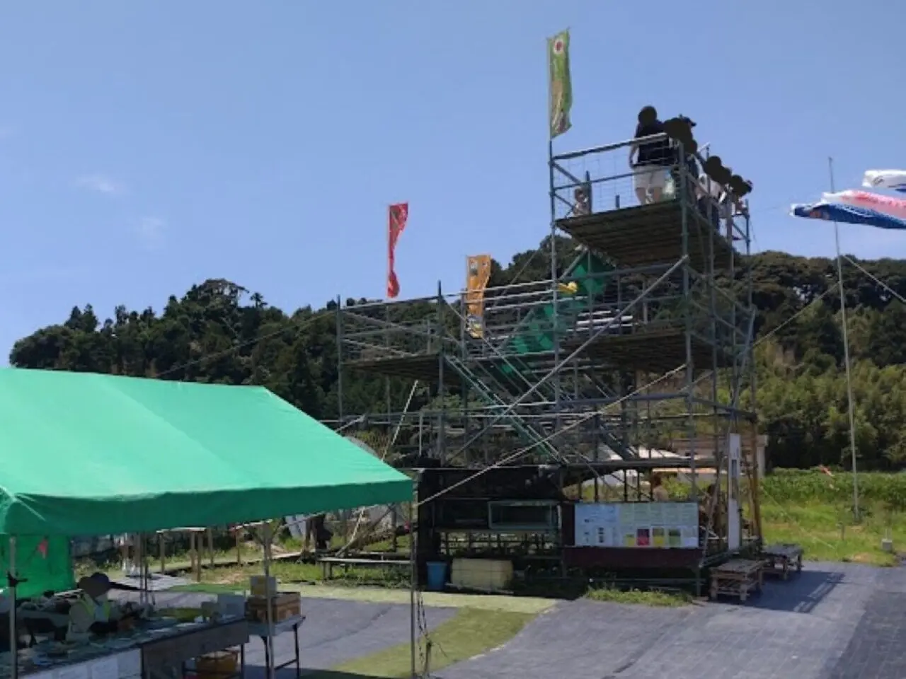 菊川市田んぼアートトリックアート 富士山と駿河湾